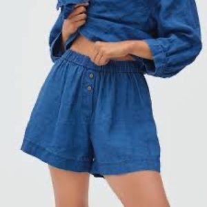 Everlane NWT linen boxer short indigo size M